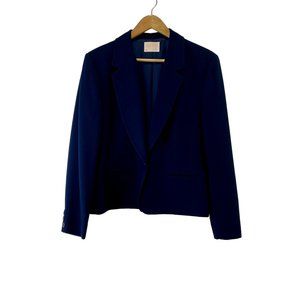 Vintage Pendleton Wool Blazer Navy Blue Coat 1 button Jacket Women Suit Size 14